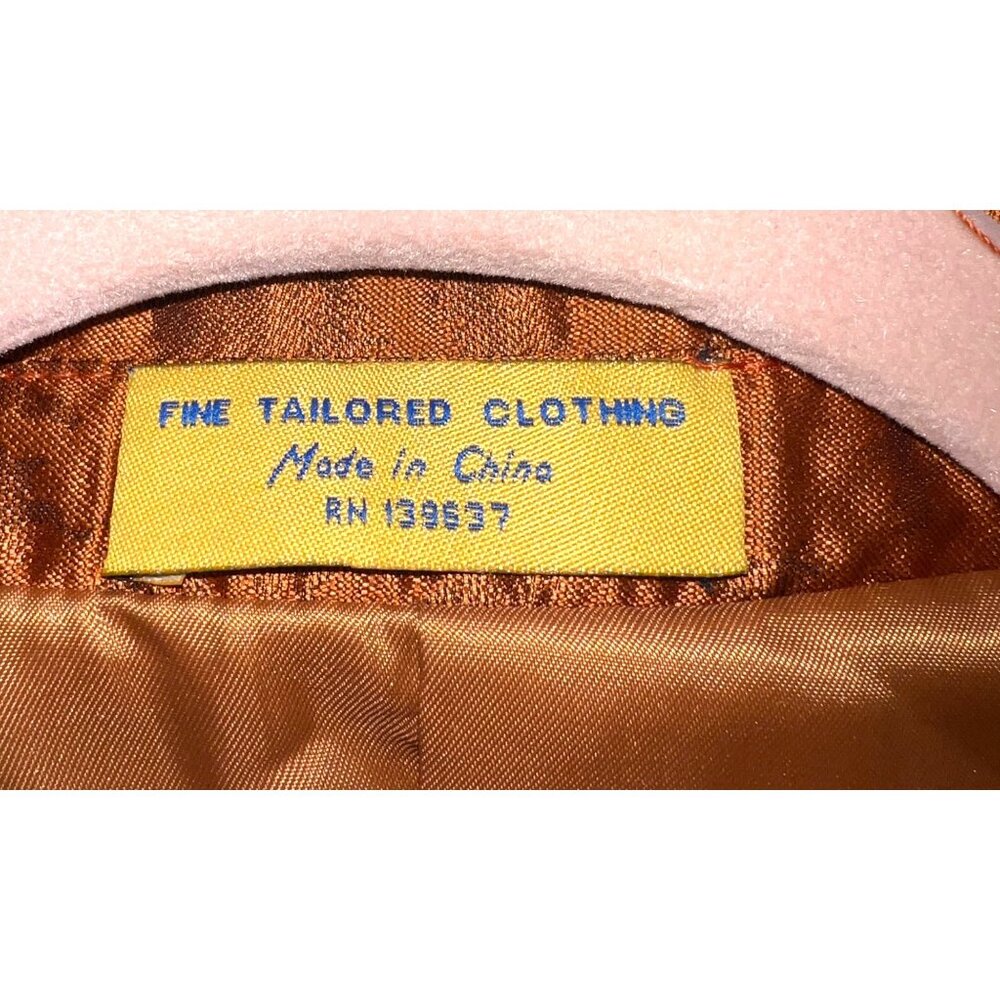 Lanzino Men’s 2XL Orange Floral Blazer Jacket 3-button Cuffs 100% Polyester - Picture 3 of 4